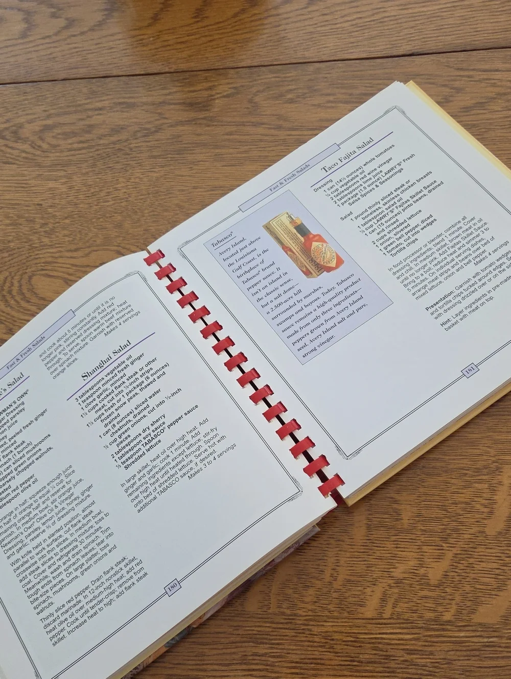 Favorite Brand Names Best-Loved Recipes Cookbook with Red Spiral